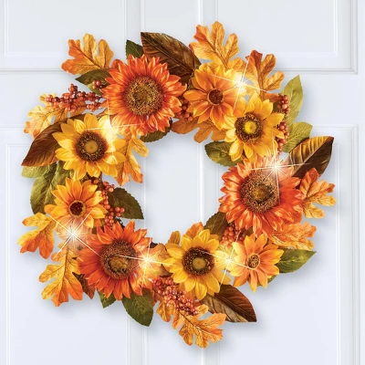 Collections Etc Sunflowers In Bloom Wreath 3 Collections Etc Sunflowers In Bloom Wreath