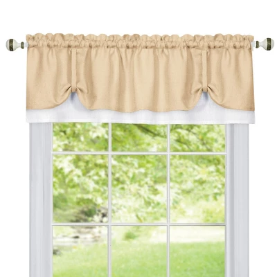 Collections Etc Darcy Two-Tone Rod Pocket Window Curtain Valance With Pick-Up Accents, Home Décor For Any Room 6 Collections Etc Darcy Two-Tone Rod Pocket Window Curtain Valance With Pick-Up Accents, Home Décor For Any Room - Image 4