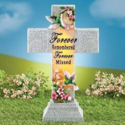 Collections Etc Forever Remembered Forever Missed Solar Memorial Cross