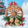 Collections Etc Hand-Painted Holiday Wagon Wheel Decorative Garden Stake 12 X 3.75 X 18 -Home Decor Store GUEST 0da32d57 3bd5 449f ba2e 994bb803597c