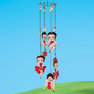 Collections Etc Betty Boop Metal And Colorful Beads Wind Chime 3 Collections Etc Betty Boop Metal And Colorful Beads Wind Chime