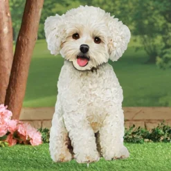 Collections Etc Realistic Bichon Frisé Outdoor Garden Stake