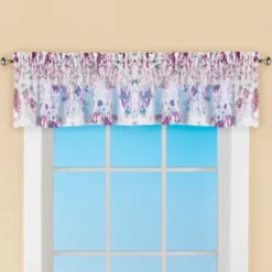 Collections Etc Floral Sheer Valance