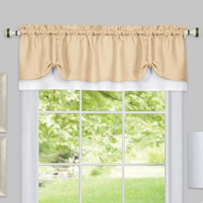 Collections Etc Darcy Two-Tone Rod Pocket Window Curtain Valance With Pick-Up Accents, Home Décor For Any Room 3 Collections Etc Darcy Two-Tone Rod Pocket Window Curtain Valance With Pick-Up Accents, Home Décor For Any Room