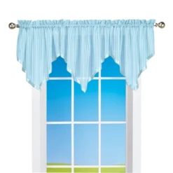 Collections Etc 3pc Striped Sheer Valance Set -Home Decor Store GUEST 29298936 80c0 4f48 bcc4 d37b00bf730e