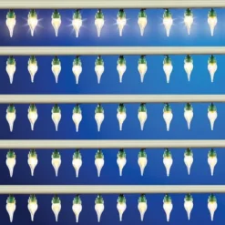 Collections Etc 50 Twinkling White LED Wired Rope String Lights