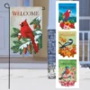 Collections Etc Set Of 4 Interchangeable Seasonal Bird Welcome Garden Flags -Home Decor Store GUEST 34e14a65 4db0 4b42 b53d 6843c347bd5e