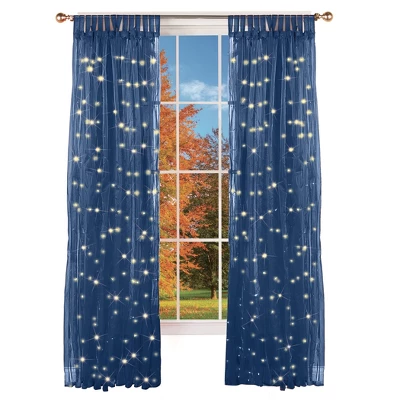 Collections Etc Light Up Magical Sheer Window Curtain Panel 8 Collections Etc Light Up Magical Sheer Window Curtain Panel - Image 6
