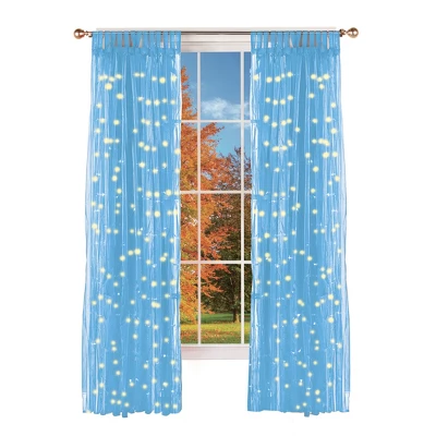 Collections Etc Light Up Magical Sheer Window Curtain Panel 9 Collections Etc Light Up Magical Sheer Window Curtain Panel - Image 7