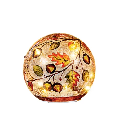 Collections Etc Lighted Autumn Leaves Ball 6 Collections Etc Lighted Autumn Leaves Ball - Image 4