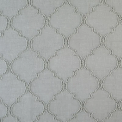 Collections Etc Diane Lattice Sheer Rod Pocket Curtain Panel 4 Collections Etc Diane Lattice Sheer Rod Pocket Curtain Panel - Image 2