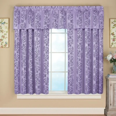 Collections Etc Thermal-backed Scroll Insulated Window Valance Blocks Light, Reduces Outside Noise And Provides Insulation From Heat And 4 Collections Etc Thermal-backed Scroll Insulated Window Valance Blocks Light, Reduces Outside Noise And Provides Insulation From Heat And - Image 2