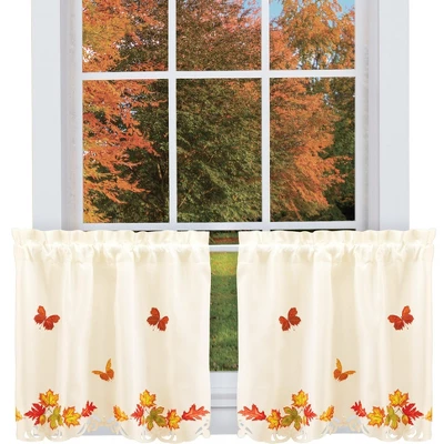 Collections Etc Fall Leaves Curtains 5 Collections Etc Fall Leaves Curtains - Image 3
