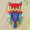 Collections Etc Hanging Colorful Owl Metal Wall Sculpture Decor 6.63" X 1.12" X 10.75" Purple -Home Decor Store GUEST 55bd518d 1c3d 47a3 8064 e623b85bcf86