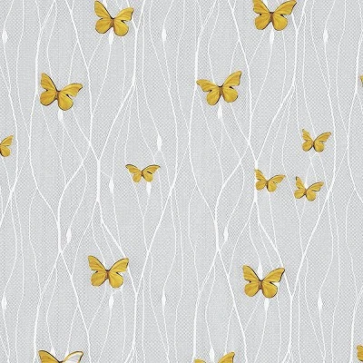 Collections Etc 3D Spring Butterfly Semi-Sheer Curtain Panel 4 Collections Etc 3D Spring Butterfly Semi-Sheer Curtain Panel - Image 2