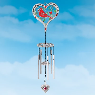 Collections Etc Cardinal Urn Silver Memorial Wind Chime 3 Collections Etc Cardinal Urn Silver Memorial Wind Chime