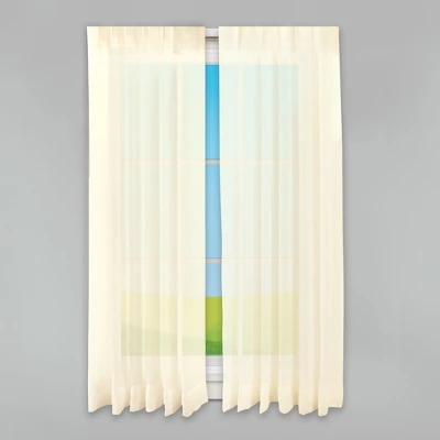 Collections Etc Sheer Splendor Rod Pocket Curtain Panel 3 Collections Etc Sheer Splendor Rod Pocket Curtain Panel