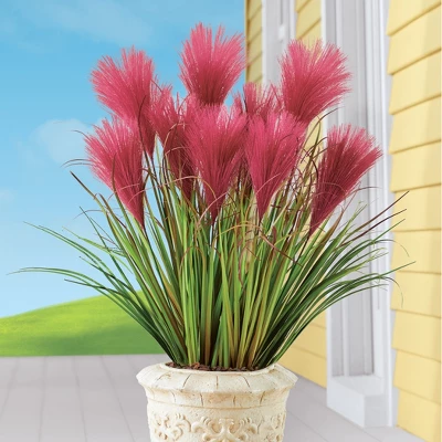 Collections Etc Faux Pampas Grass Picks - Set Of 3 - Outdoor Or Indoor Decorative Accent 3 Collections Etc Faux Pampas Grass Picks - Set Of 3 - Outdoor Or Indoor Decorative Accent