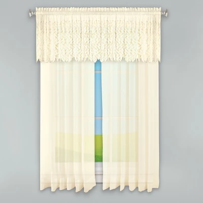 Collections Etc Sheer Splendor Rod Pocket Curtain Panel 4 Collections Etc Sheer Splendor Rod Pocket Curtain Panel - Image 2