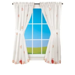 Collections Etc Multicolored Maple Leaf Embroidered Window Curtains -Home Decor Store GUEST 5d99a5e8 ac62 4ff5 a096 c5803ab62308