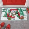 Collections Etc Snowman Family In Red Truck Christmas Door Mat 1'6"x2'6" -Home Decor Store GUEST 5e79e87f d8e5 4342 8628 6cb8ebee7e47