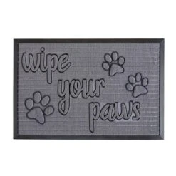 Collections Etc Unique Wipe Your Paw Skid-Resistant Utility Rug -Home Decor Store GUEST 5fc39bed 8ae2 45d3 8502 0a97c21b3473