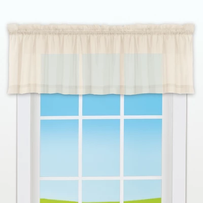 Collections Etc Elegant Sheer Voile Rod Pocket Window Valance 3 Collections Etc Elegant Sheer Voile Rod Pocket Window Valance