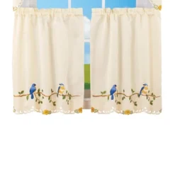 Collections Etc Beautiful Perched Songbirds Window Curtains, Single Panel, -Home Decor Store GUEST 6c5cc3a6 02bc 4561 b3fd d932be59cfcc