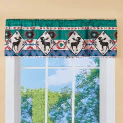 Collections Etc Southwestern Moose Silhouettes Window Valance
