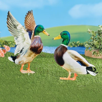 Collections Etc Realistic Mallard Ducks Outdoor Garden Stake Set 3 Collections Etc Realistic Mallard Ducks Outdoor Garden Stake Set