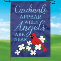 Collections Etc Cardinals Appear When Angels Are Near Applique Garden Flag
