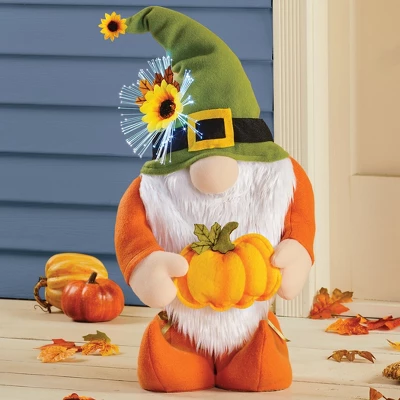 Collections Etc Extendable Fiber Optic Fall Gnome Porch Greeter 11 X 7 X 36 4 Collections Etc Extendable Fiber Optic Fall Gnome Porch Greeter 11 X 7 X 36 - Image 2
