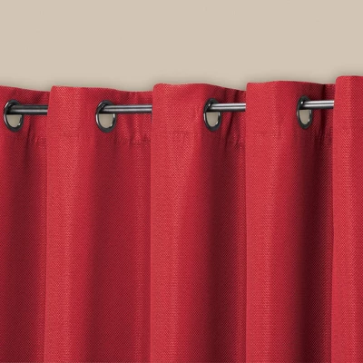 Collections Etc Textured Grommet Top Short Blackout Curtain Panel 4 Collections Etc Textured Grommet Top Short Blackout Curtain Panel - Image 2
