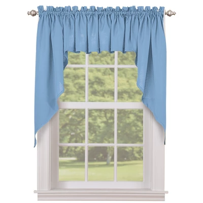 Collections Etc Solid Textured Swag Window Curtain Pair, Single Panel, 14 Collections Etc Solid Textured Swag Window Curtain Pair, Single Panel, - Image 12
