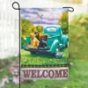 Collections Etc Dogs In Vintage Truck Bed Welcome Garden Flag -Home Decor Store GUEST 8a920c4f eadd 4ffc a88d 1f237a4a07c8