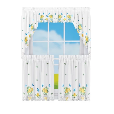 Collections Etc Floral Butterfly Curtains 8 Collections Etc Floral Butterfly Curtains - Image 6