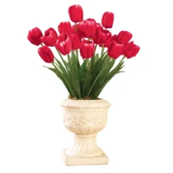 Collections Etc Springtime Tulip Bushel Artificial Maintenance-Free Bouquet Bush - Set Of 3 -Home Decor Store GUEST 8f13a0de 9319 47b1 84bd 1c36abc0e7b2