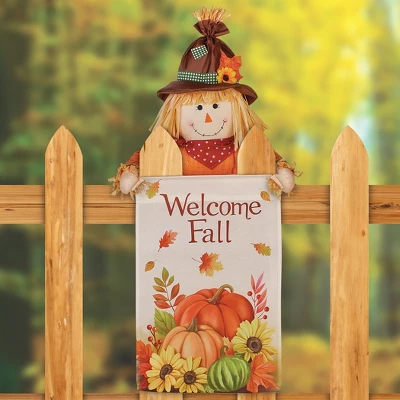 Collections Etc Harvest Scarecrow Welcome Fall Wall Flag 18 X 8 X 33 3 Collections Etc Harvest Scarecrow Welcome Fall Wall Flag 18 X 8 X 33