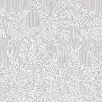 Collections Etc Lace Rose Pattern Rod Pocket Top Window Curtains 5 Collections Etc Lace Rose Pattern Rod Pocket Top Window Curtains - Image 3