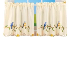 Collections Etc Beautiful Perched Songbirds Window Curtains, Single Panel, -Home Decor Store GUEST 99c2c1b2 b911 4685 b417 191579b42af2