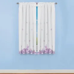 Collections Etc Embroidered Rose Bordered Design Intricate Window Curtains