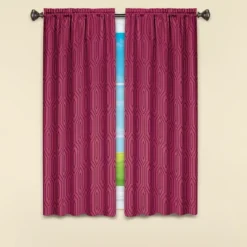 Collections Etc Geometric Thermal Blackout Curtain Panel