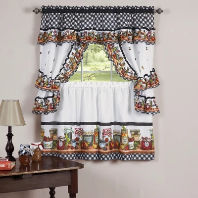 Collections Etc Mason Jars Kitchen Rod Pocket Window Curtain Set 3 Collections Etc Mason Jars Kitchen Rod Pocket Window Curtain Set