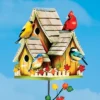 Collections Etc Enchanting 3-Perch Fall Birdhouse Garden Stake -Home Decor Store GUEST 9b8bf770 8c45 4250 85e3 2e9977b88f34