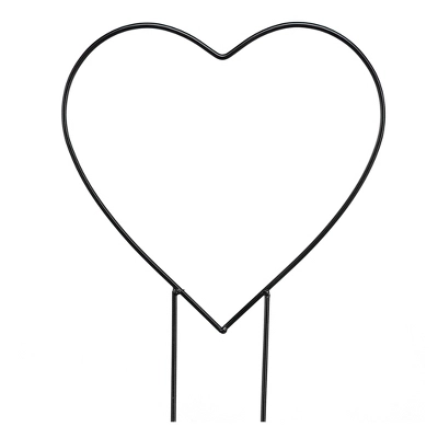Collections Etc Heart-Shaped Metal Outdoor Garden Plant Stake Black 4 Collections Etc Heart-Shaped Metal Outdoor Garden Plant Stake Black - Image 2