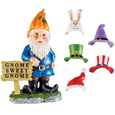 Collections Etc Hand-Painted Seasonal Gnome Sweet Gnome Garden Statue 7.5 X 5.25 X 9 Blue 9 Collections Etc Hand-Painted Seasonal Gnome Sweet Gnome Garden Statue 7.5 X 5.25 X 9 Blue - Image 7