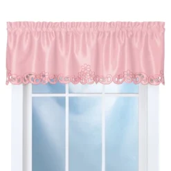 Collections Etc Elegance Scroll Embroidered Cut-Out Window Valance With Rod Pocket Top For Easy Hanging, 58" W X 13" L -Home Decor Store GUEST aa0f3348 116b 41ff bd36 85c555dc4736