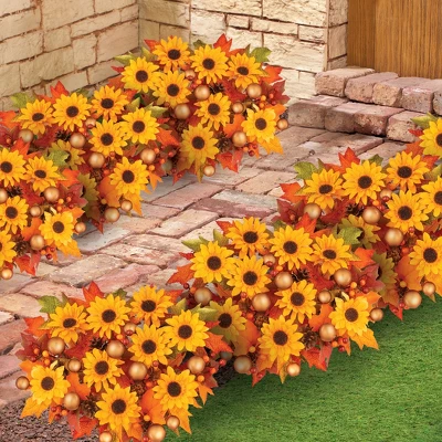 Collections Etc Artificial Harvest Sunflower Arrangement Bushes - Set Of 3 8 X 8 X 16 4 Collections Etc Artificial Harvest Sunflower Arrangement Bushes - Set Of 3 8 X 8 X 16 - Image 2