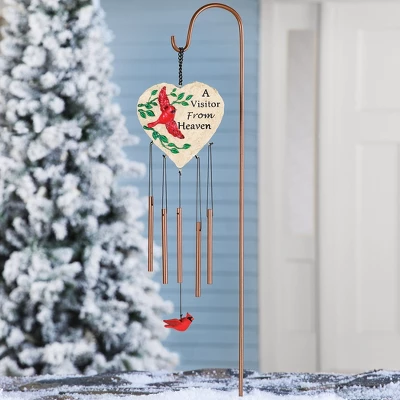 Collections Etc A Visitor From Heaven' Cardinal Memorial Wind Chime 3 Collections Etc A Visitor From Heaven' Cardinal Memorial Wind Chime