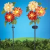 Collections Etc Solar Powered Dahlia Garden Stakes - Set Of 2 -Home Decor Store GUEST bbf6f2fa 48ed 4cfa 80ec fa8f6756ac79